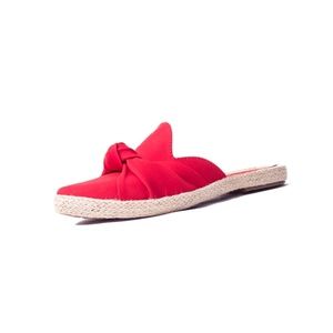 Red Mules Flats Shoes for Women